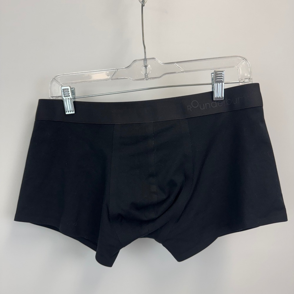 Rounderbum Mens Black Cotton Blend Trunk Underwear JC02FCC Size L